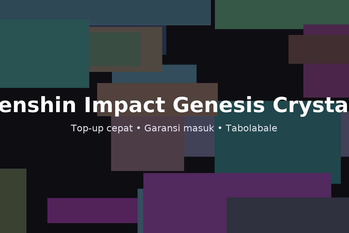 Genshin Impact Genesis Crystals poster